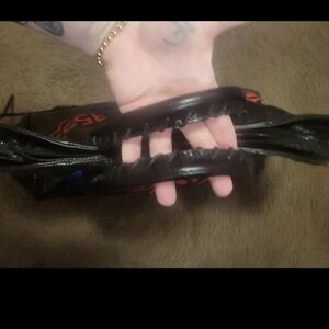 Black Tote Bag with Graffiti Accents